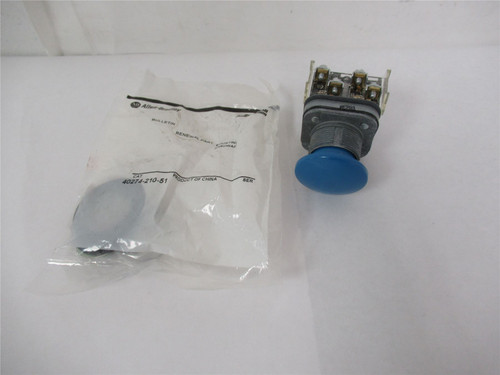 Allen-Bradley 800TD7A; Pushbutton Switch 30mm MomentaryBlue