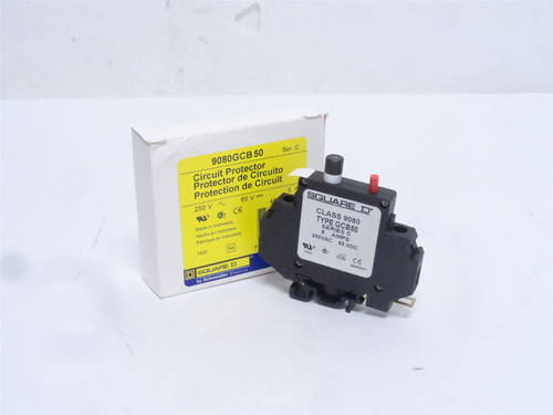 Square D 9080GCB-50; Circuit Protector; 5 Amp; 250VAC/65VDC