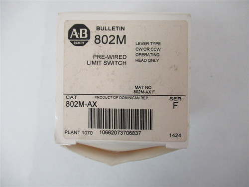 Allen-Bradley 802M-AX;  Limit Switch Head Only Rotary