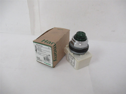 Schneider 9001KP1G31; Green Pilot Light 30mm 120VAC
