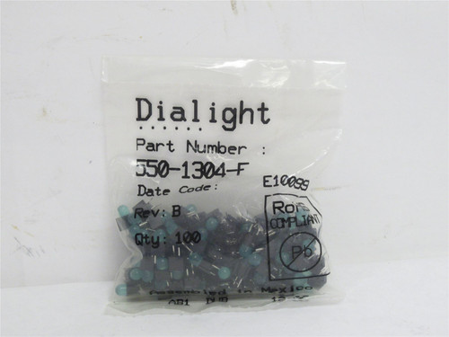 Dialight 550-1304-F; Bag-100 LED Circuit Board Indicator