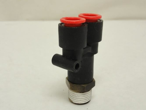 SMC KQU11-36S; Pneumatic Branch Y Fitting; 3/8" Tube; 3/8 NPT