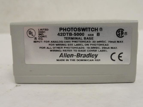 Allen-Bradley 42DTB-5000; Photoswitch Terminal Base 22-28VDC