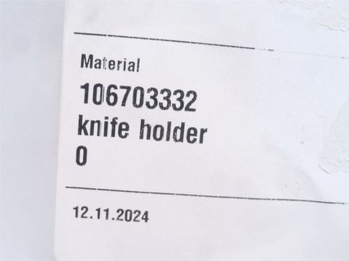 Multivac 106703332; Crosscutting Knife Holder; SS