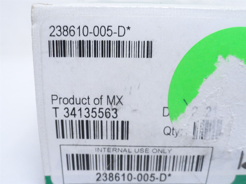 Asco 238610-005-D; Solenoid Coil; 24V@60HZ; 22V@50HZ; 9/16"ID