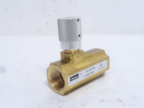 Parker 003371004_; Brass Flow Control Valve; 3/4NPT; 250PSI