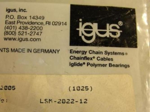 Igus LSM-2022-12; LOT-12; Linear Bearing