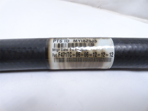 Parker F471TC-06-06-12-12-12-31; Hose; 3/4 JIC x 3/4 JIC 31"L Parker F471TC-06-06-12-12-12-31; Hose; 3/4 JIC x 3/4 JIC 31"L