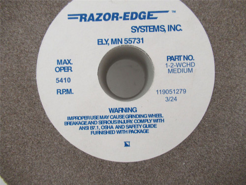 Razor Edge Systems 1-2-WCHD; Grinding Wheel 6" x 1.5" 1" ID