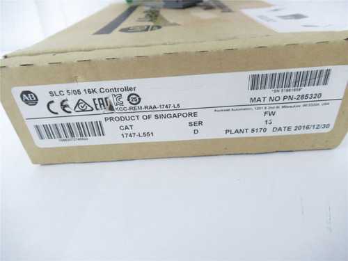 Allen-Bradley 1747-L551; Controller Module16K Ethernet RS-232