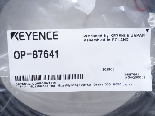 Keyence OP-87641; Connector Cable M12; 90Deg; 10m Long