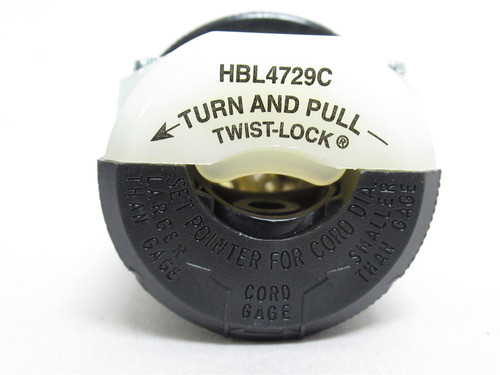 Hubbell HBL4729C; Locking Connector; 15A; 125VAC; L5-15R; 2P