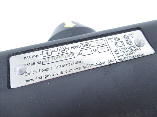 Sharpe SPNII063; Pneumatic Actuator  and Valve 3/4"