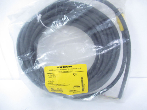 Turck E-RKC-8T-756-10; Cordset 10m / 32ft 8-pin M12 female