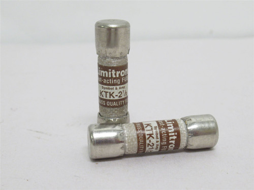 Bussmann KTK-2-1/2; Lot-2  Fast Acting Fuses; 2-1/2A; 600VAC