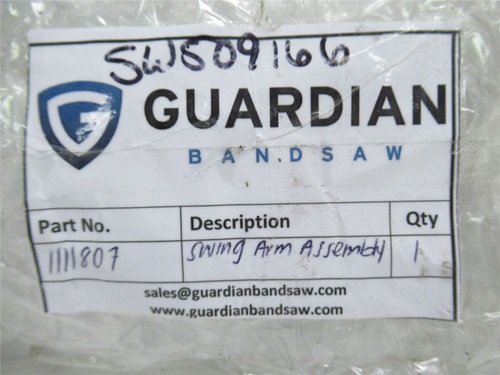 Guardian Bandsaw 1111807; Swing Arm Assembly