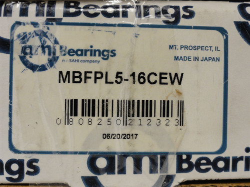 AMI MBFPL5-16CEW; Ball Bearing Unit; 4-Bolt Flange; 1.00" ID