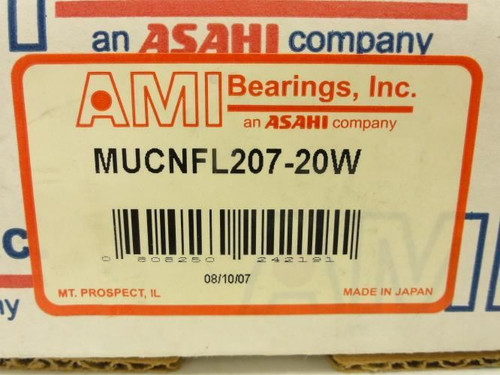 AMI MUCNFL207-20W; Flange Bearing; 1-1/4"ID; 2-Bolt