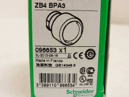 Schneider ZB4BPA3; Pushbutton; Green; Non-Illuminated
