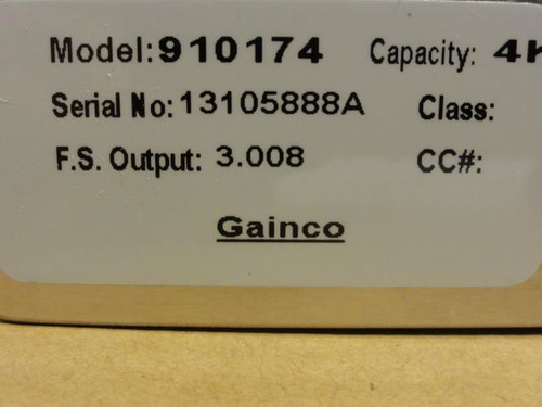 Gainco 910174; Load Cell; 4K Capacity; 3m Cable