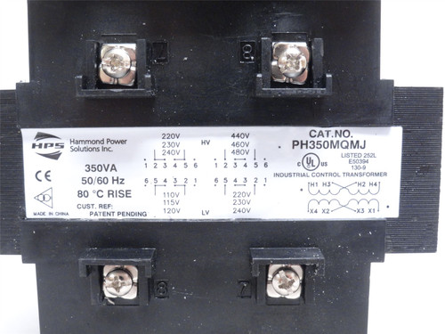 Hammond PH350MQMJ; Transformer 350VA Pri: 220/440 Sec:110/220