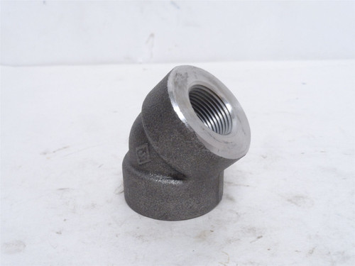 Industry-Std 1MMW6; Pipe Elbow; 45Deg; 1/2NPT; Class: 3000