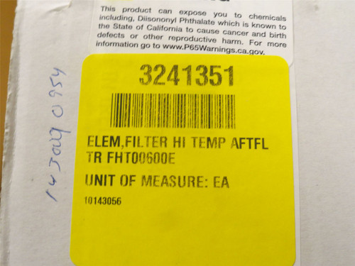 Gardner-Denver FHT00600E; Filter Element 26-1/4" Long; 600CFM