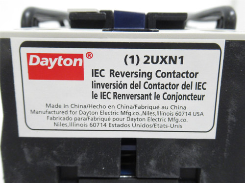 Dayton 2UXN1; Reversing Contactor 9A; 3P; 600VAC; Coil: 240V