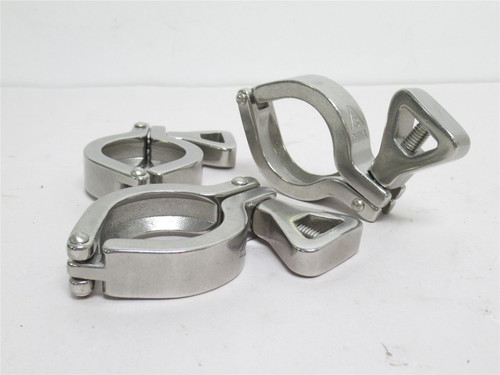 MFG- 13MHHM100-150; Lot-3 Sanitary Clamp; SS;  1 To 1-1/2"OD