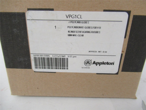 Emerson VPG1CL; Polycarbonate Globe for V51 Emerson VPG1CL; Polycarbonate Globe for V51