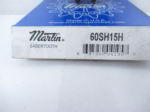 Martin 60SH15H; Bushed Sprocket #60 15T; requires QD bushing