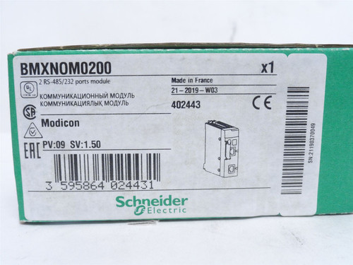 Schneider BMXNOM0200; Ethernet Bus Module; RS485/232