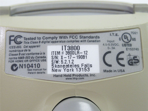 HHP 3800LR-12; Hand Held Barcode Scanner