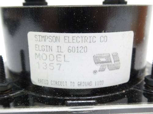 Simpson 1357; Analog Panel Meter 1T863; Range: 0-5 AC A