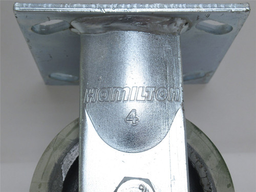 Hamilton R-524-DB; Rigid Caster; Top Plate Mount; 4"OD x 2"W