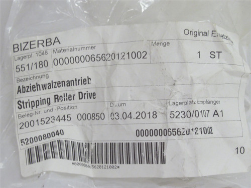 Bizerba 65620121002; Stripping Roller Drive