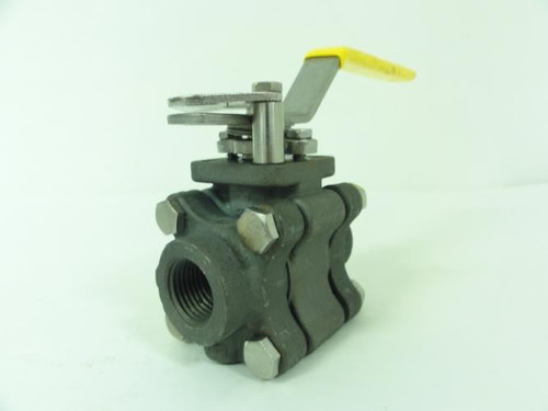 Apollo 83B14301; Carbon Steel 3-Piece Valve; 1/2"NPT