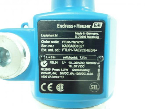Endress+Hauser FTL51-7N7W7/0; Level Switch 3/4"NPT; 250VAC; 50/60Hz