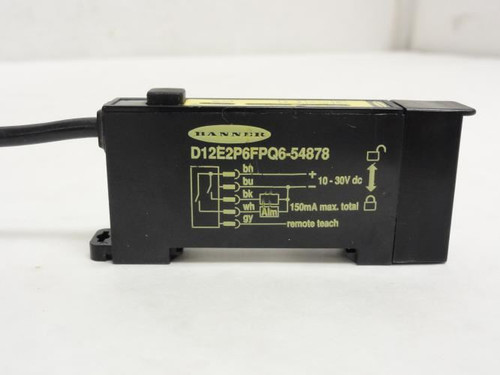 Banner D12E2P6FPQ6-54878; Photsensor; 10-30VDC; Visible Red LED