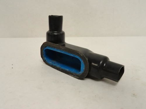 T&B LL17-B-1; Ocal-Blue Conduit 90Deg; Size: 1/2" NO Cover