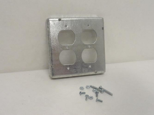 Raco 979; Square Exposed Work Cover; Duplex Receptacle