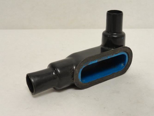 T&B LR17-B-1; Ocal-Blue Conduit 90Deg; Size: 1/2" NO Cover