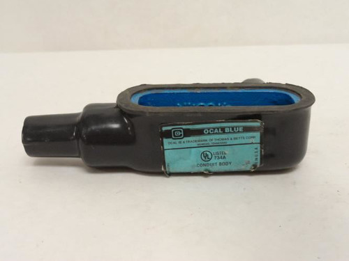 T&B LR17-B-1; Ocal-Blue Conduit 90Deg; Size: 1/2" NO Cover