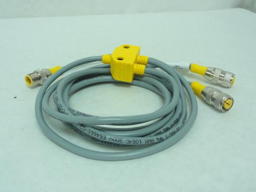 Turck VB2-RS 4.4T-0.5/2RK 4T-1/1; Molded Twin Junction U0163-13