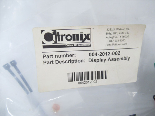 Citronix 004-2012-002; Display Assembly w/LED Quarter VGA