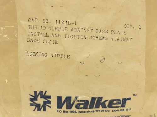 Walker 1124L-1; Locking Nipple; Size: 1"; Floor Box