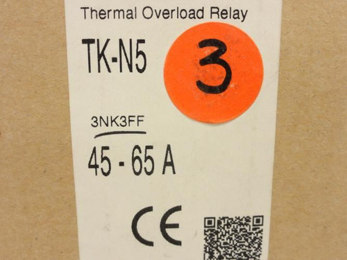 Fuji 3NK3FF; Overload Relay; 45-65A; 3P; 600V Max