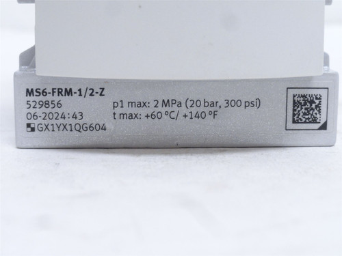 Festo MS6-FRM-1/2-Z; Branching Module 529856; 1/2NPT; 300PSI