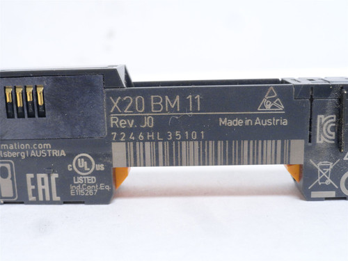 B and R X20BM11; Bus Module; 24VDC Keyed