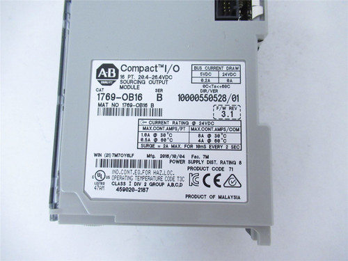 Allen-Bradley 1769-OB16; Module Compactlogix 16-Point DC I/O
